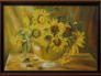 9 Sonnenblumen, Öl/Leinwand, 50/70